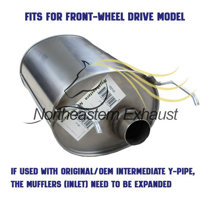 1997-2002 Pontiac Grand Prix 3.8L Exhaust Passenger-Side Muffler with Hangers