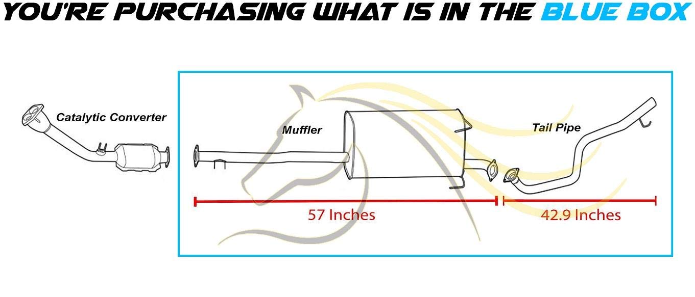 Northeastern Exhaust | Stainless Steel Direct Fit Muffler and Tail Pipe Exhaust System Kit Compatible for 1996-1998 Toyota 4Runner 3.4L | Free Gaskets Included | Federal Emissions