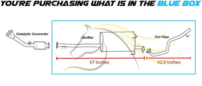 Northeastern Exhaust | Stainless Steel Direct Fit Muffler and Tail Pipe Exhaust System Kit Compatible for 1996-1998 Toyota 4Runner 3.4L | Free Gaskets Included | Federal Emissions