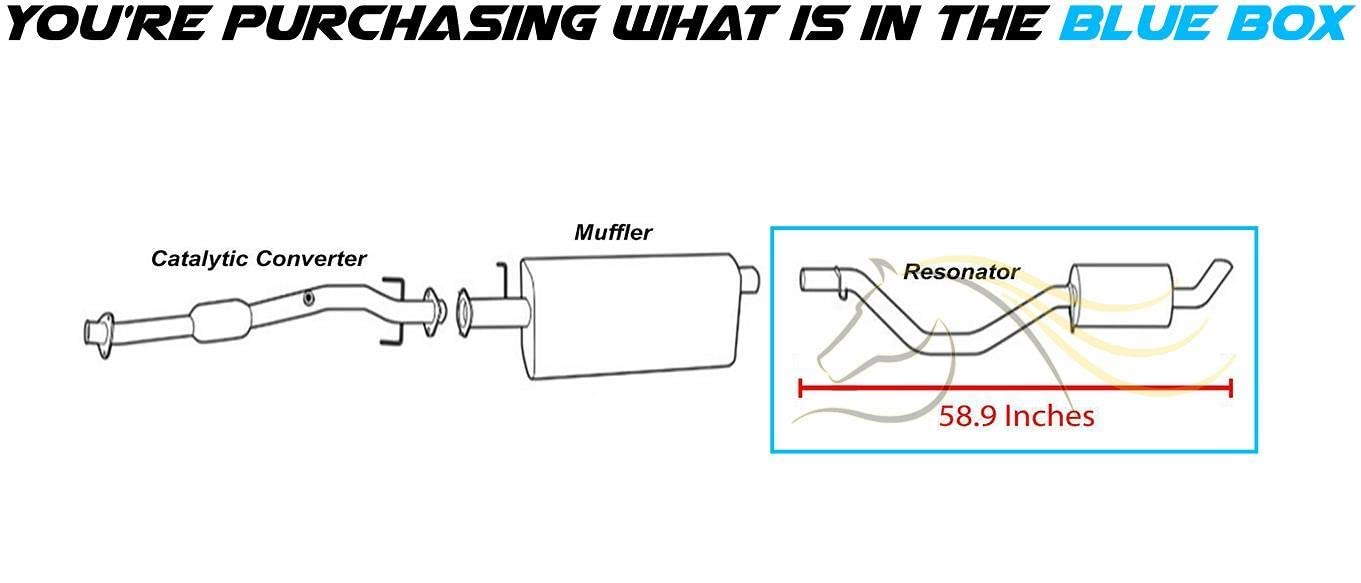 Exhaust Muffler for 2004-2007 Buick Rainier 4.2L, 2003-2005 Isuzu Ascender 4.2L, and 2002-2004 Oldsmobile Bravada 4.2L