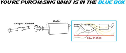Exhaust Muffler for 2004-2007 Buick Rainier 4.2L, 2003-2005 Isuzu Ascender 4.2L, and 2002-2004 Oldsmobile Bravada 4.2L