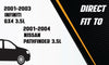 Exhaust Intermediate Pipes & Mufflers for 2001-2003 Infiniti QX4 3.5L and 2001-2004 Nissan Pathfinder 3.5L