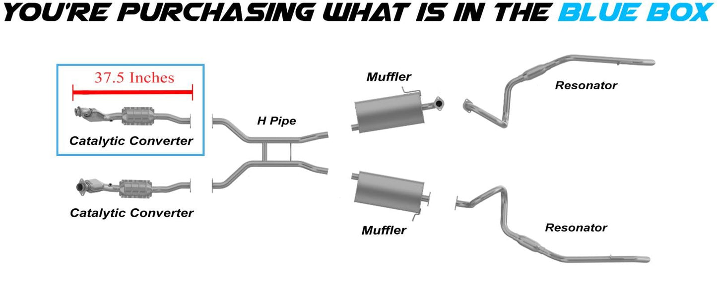 Passenger-Side Catalytic Converter for 2002-2011 Ford Crown Victoria | Lincoln Town Car | Mercury Grand Marquis | Mercury Marauder 4.6L