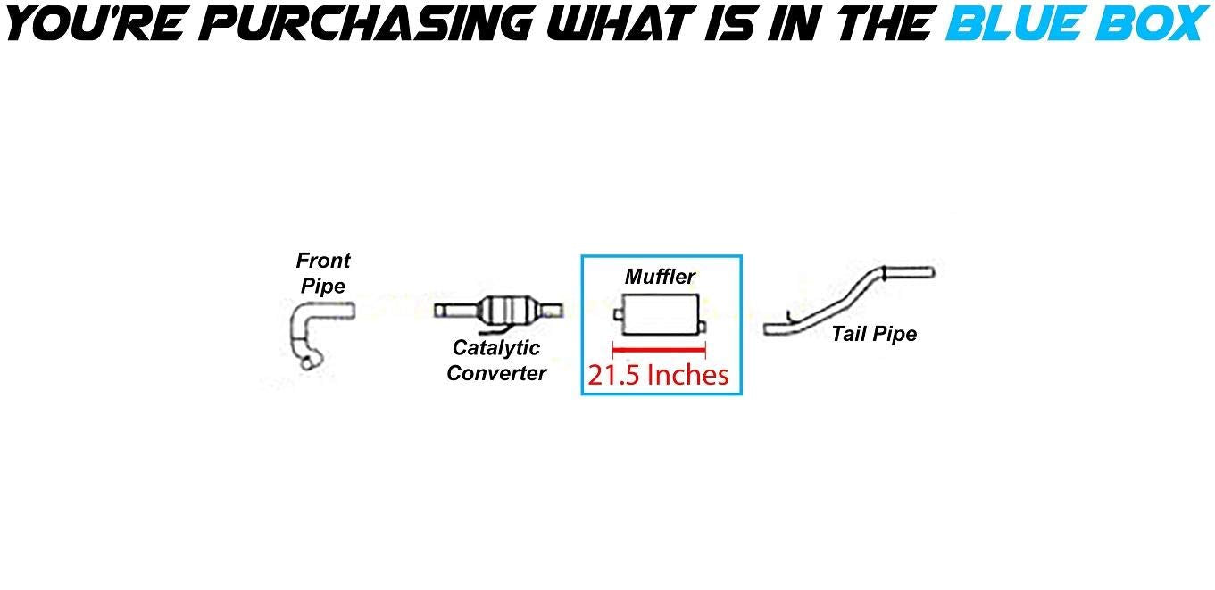 1997-2000 Jeep Wrangler 2.5L/4.0L Exhaust Muffler