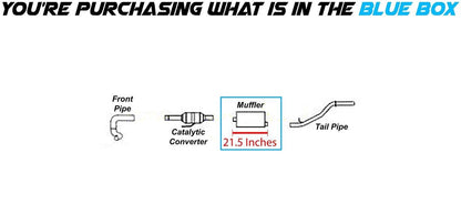 1997-2000 Jeep Wrangler 2.5L/4.0L Exhaust Muffler