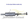 2013-2017 Honda Accord 2.4L Exhaust Resonator, Intermediate Pipe and Muffler