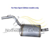 2013-2017 Honda Accord 2.4L Exhaust Resonator, Intermediate Pipe and Muffler