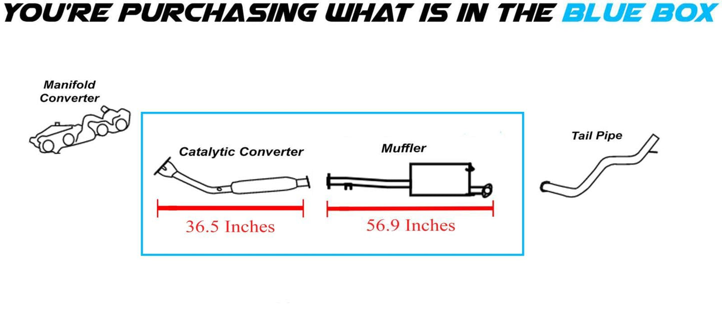 1996-2000 Toyota 4Runner 2.7L Catalytic Converter and Muffler - EPA Approved