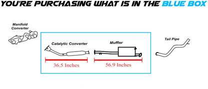 1996-2000 Toyota 4Runner 2.7L Catalytic Converter and Muffler - EPA Approved