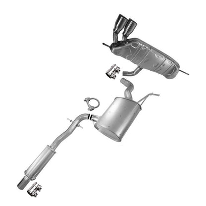2006-2014 Volkswagen Golf and Rabbit 2.5L Exhaust Resonator Pipe and Muffler