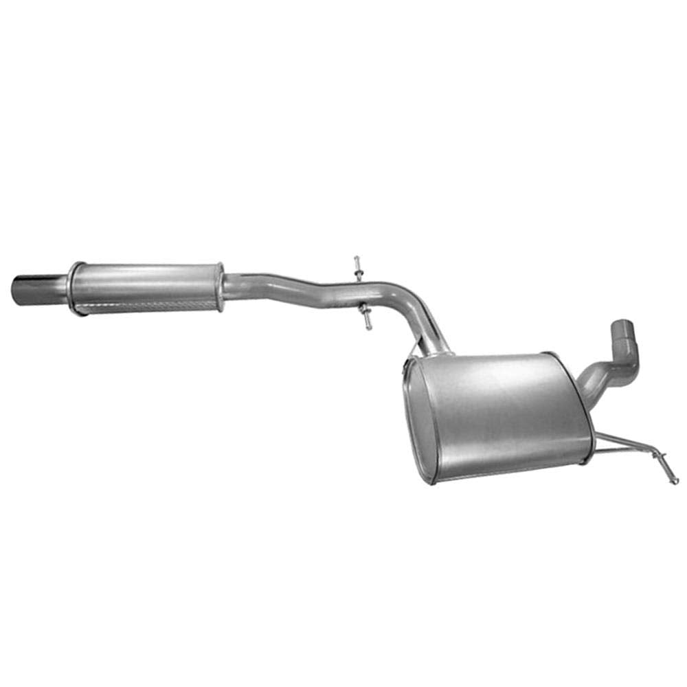2006-2014 Volkswagen Golf and Rabbit 2.5L Exhaust Resonator Pipe and Muffler
