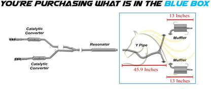 2010-2015 Subaru Outback 3.6L Y-Pipe Passenger, Driver Side Mufflers Exhaust Kit