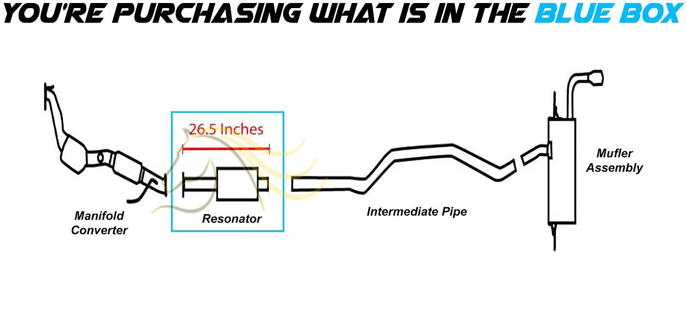 2013-2014 Ford Fusion 1.6L | 2013-2019 Ford Fusion 2.5L Exhaust Resonator Pipe