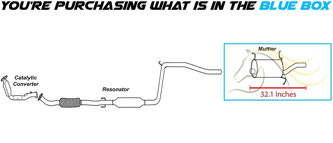 1997-2002 Ford Escort 2.0L | 1997-1999 Mercury Tracer 2.0L Exhaust Muffler Tail Pipe