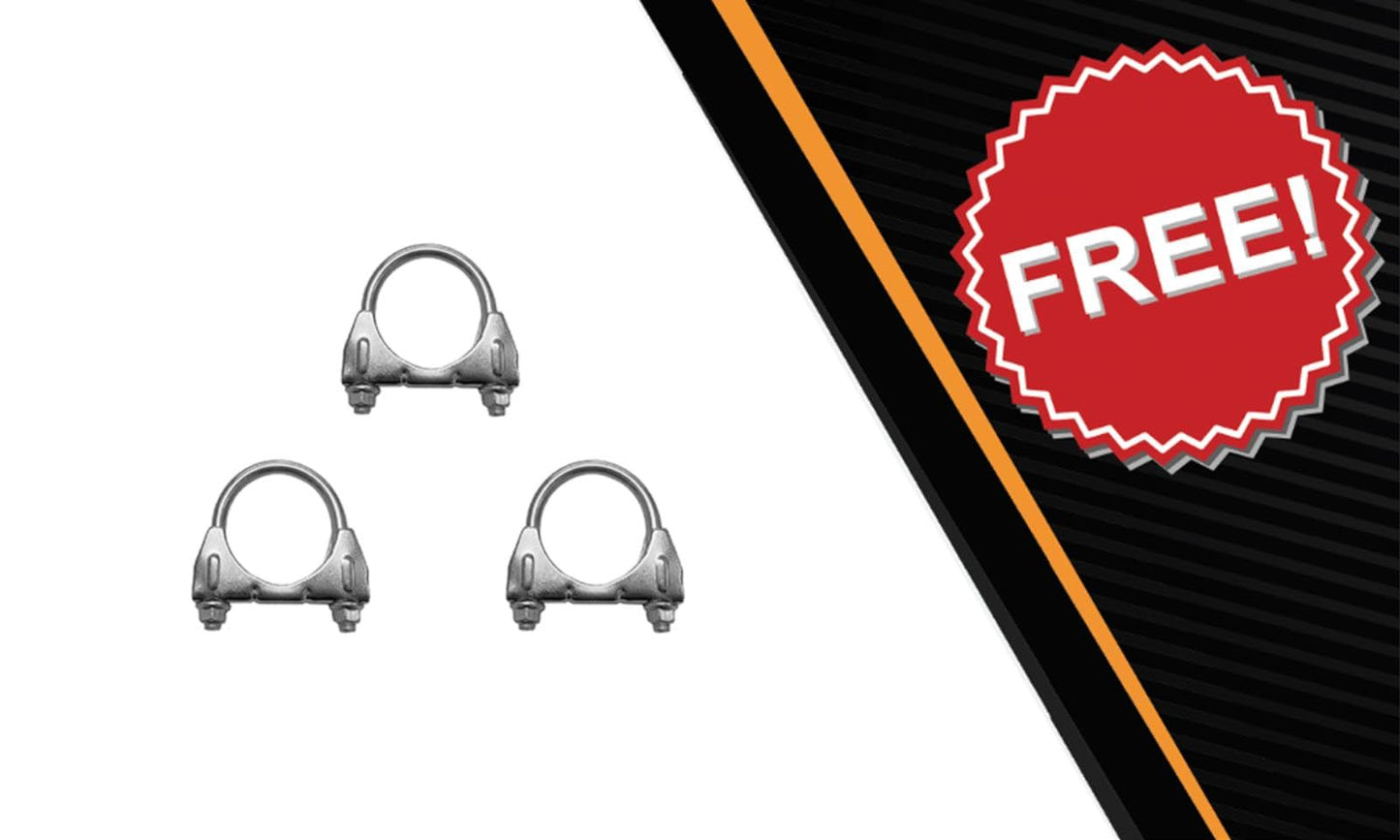 Northeastern Exhaust | Stainless Steel - Intermediate Pipe and Muffler Compatible for Chevrolet Malibu 2013-2015 2.5L, 2013-2014 2.4L | Malibu Limited 2016 2.5L | Free Clamp Included | Dual Exhaust