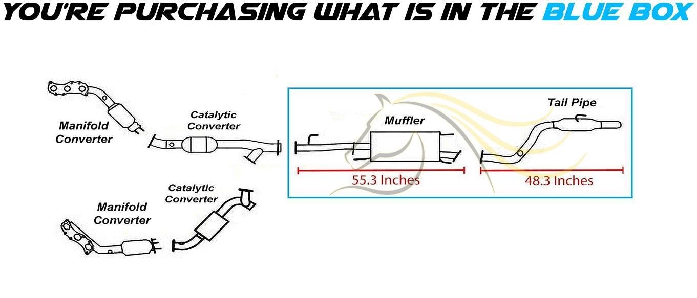 2003-2009 Toyota 4Runner 4.0L Exhaust Muffler and Tail Pipe