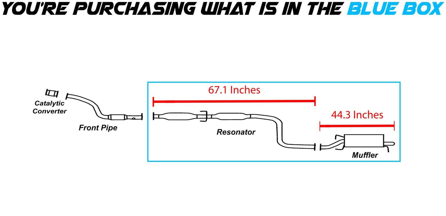 2004-2008 Chevrolet  Aveo 1.6L Resonator Pipe and Muffler Exhaust