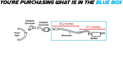 1996-1997 Subaru Legacy 2.5L Exhaust Resonator Pipe and Muffler