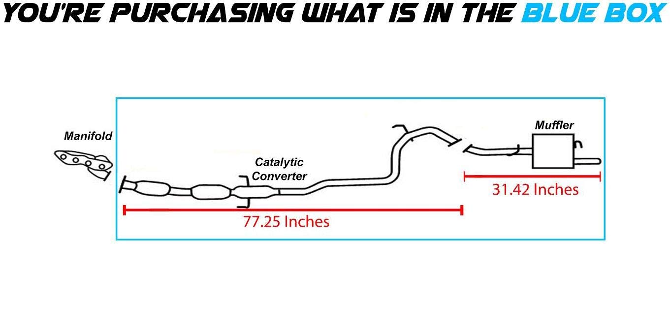 2007-2011 Toyota Yaris 1.5L Catalytic Converter and Muffler - Hatchback
