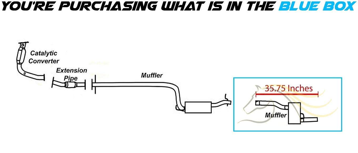 2000-2004 Ford Focus 2.0L Exhaust Muffler Assembly