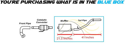 1997-2000 Jeep Wrangler 2.5L/4.0L Exhaust Muffler and Tail Pipe