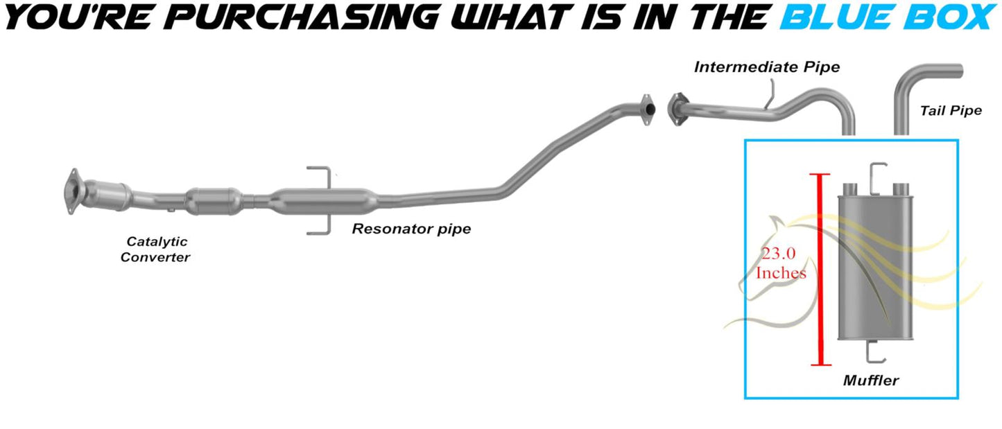 Exhaust Muffler for 2009-2010 Pontiac Vibe 1.8L/2.4L and 2009-2013 Toyota Matrix 1.8L