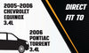 2005-2006 Chevrolet Equinox 3.4L and 2006 Pontiac Torrent 3.4L Exhaust Muffler