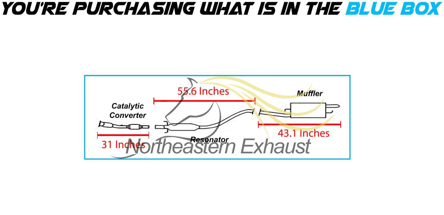 2003-2005 Toyota Corolla 1.8L Catalytic, Resonator Pipe and Muffler