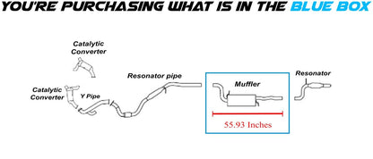2009-2010 Volkswagen Routan 3.8L 4.0L Exhaust Muffler Assembly