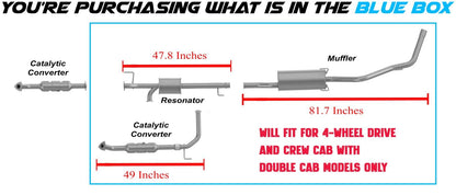 2005-2006 Toyota Tundra 4.7L Catalytic Converter, Resonator and Muffler