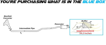 Exhaust Muffler for 2001-2003 Acura EL 1.7L, 2001-2005 Honda Civic 1.7L, and 2003-2005 Civic 1.3L