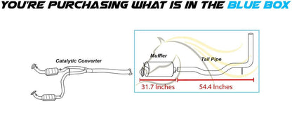 2003-2008 Chevrolet Express and GMC Savana 4.3L 5.3L Exhaust Muffler and Tail Pipe