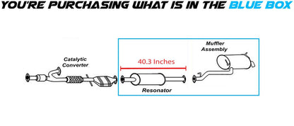 2001-2006 Kia Optima 2.5L 2.7L Exhaust Resonator Pipe and Muffler