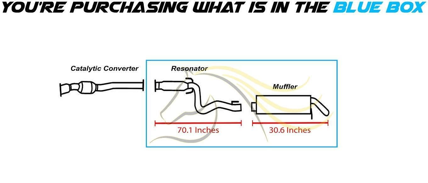 2003-2004 Saturn Ion 2.2L Resonator and Muffler Exhaust System Kit