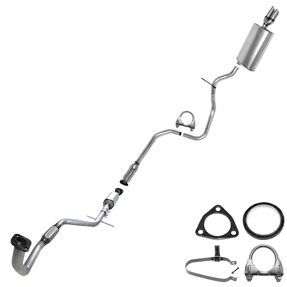 1999-2002 Chevrolet Cavalier 2.2L and 1999-2002 Pontiac Sunfire 2.2L Complete Exhaust System Kit with EPA Approved Catalytic