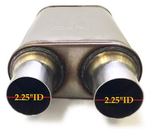 Colt Exhaust Dual Outlet Single Chamber Muffler (2.5" ID Center / 2.5" ID Dual Outlet)