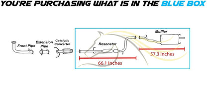 1994-1997 Honda Accord 2.2L Resonator Pipe and Muffler Exhaust - For LX and DX sub-models with Federal Emissions System