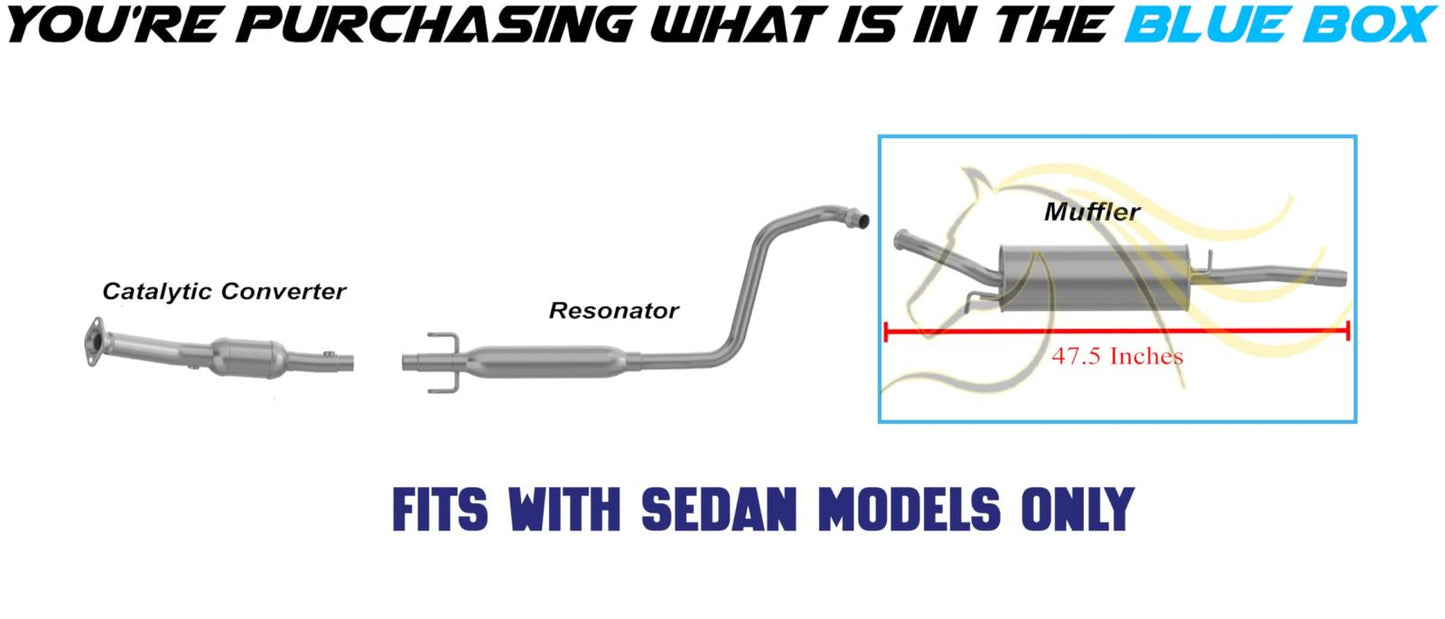 2000-2005 Toyota Echo 1.5L Muffler Exhaust - For Sedan Models Only