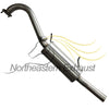 Exhaust Mufflers Assembly for 2001-2004 Nissan Pathfinder and 2001-2003 Infiniti QX4 3.5L