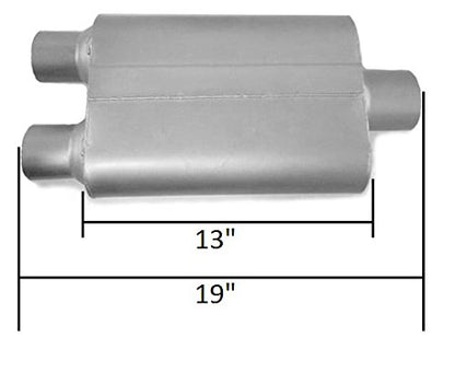 Universal Performance Muffler - Single Chamber | Dual Outlet