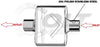 Stainless Steel Pair of Center Single Chamber Performance Exhaust Race Muffler Universal Fit (2.5" ID/OD x 13" Long)