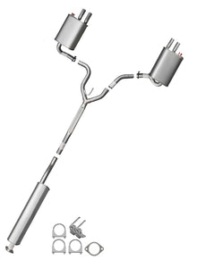 2004-2008 Nissan Maxima 3.5L Resonator and Pair of Muffler Exhaust