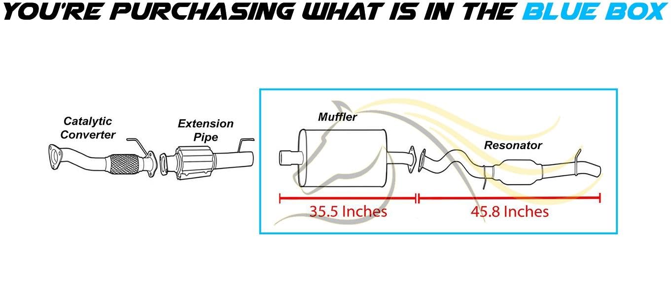 2005-2008 Mercury Mariner 2.3L 3.0L Muffler and Resonator Pipe Exhaust System Kit