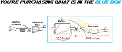 2005-2008 Mercury Mariner 2.3L 3.0L Muffler and Resonator Pipe Exhaust System Kit