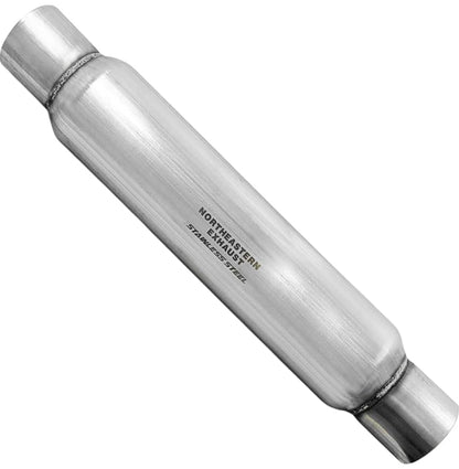 Universal Glasspack Exhaust Muffler Resonator - (2" ID/OD x 19" Long)