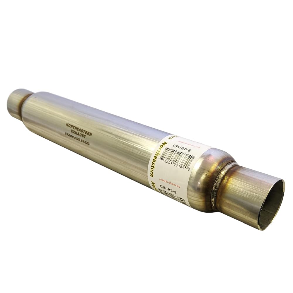 Colt Exhaust Stainless Steel Straight Universal Glasspack Muffler Resonator (2" ID/OD x 23" Long)