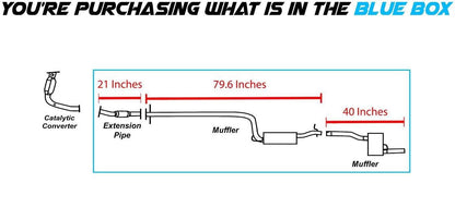 2000-2004 Ford Focus SOHC 2.0L Sedan Exhaust System Kit
