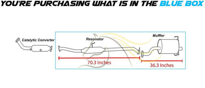 2002-2004 Honda CRV 2.4L Resonator Pipe Muffler Exhaust System Kit