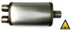 Colt Exhaust | Stainless Steel Performance Universal Max Flow Muffler 3" Single 3" Dual/Reversible | Automotive Replacement Part