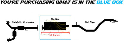 Northeastern Exhaust | Stainless Steel Muffler Compatible for Jeep Grand Cherokee 2005-2010 3.7L 5.7L | 2005-2009 4.7L | and Jeep Commander 2006-2010 3.7L 5.7L | 2006-2009 4.7L  | Free Clamp Included